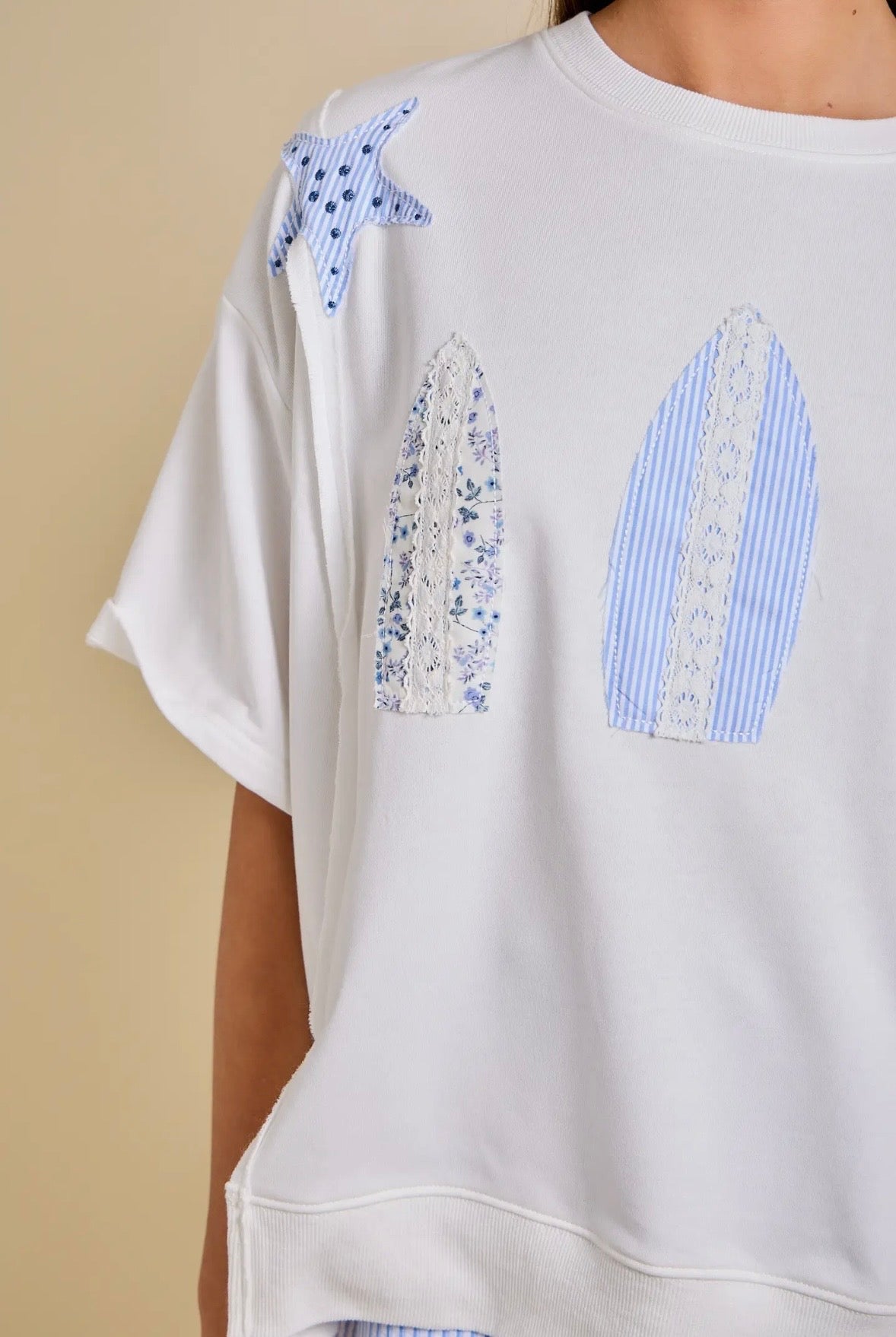 Surfboard Patchwork Tee