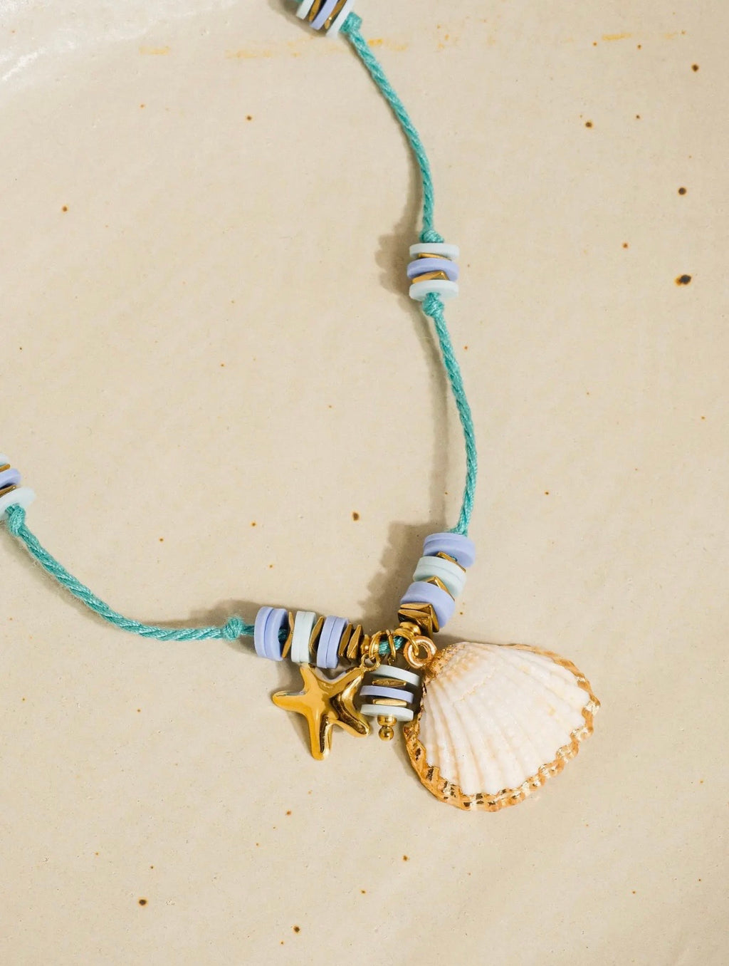 18k Gold plated Shell Rope Necklace