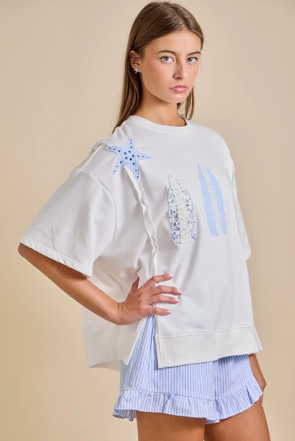Surfboard Patchwork Tee
