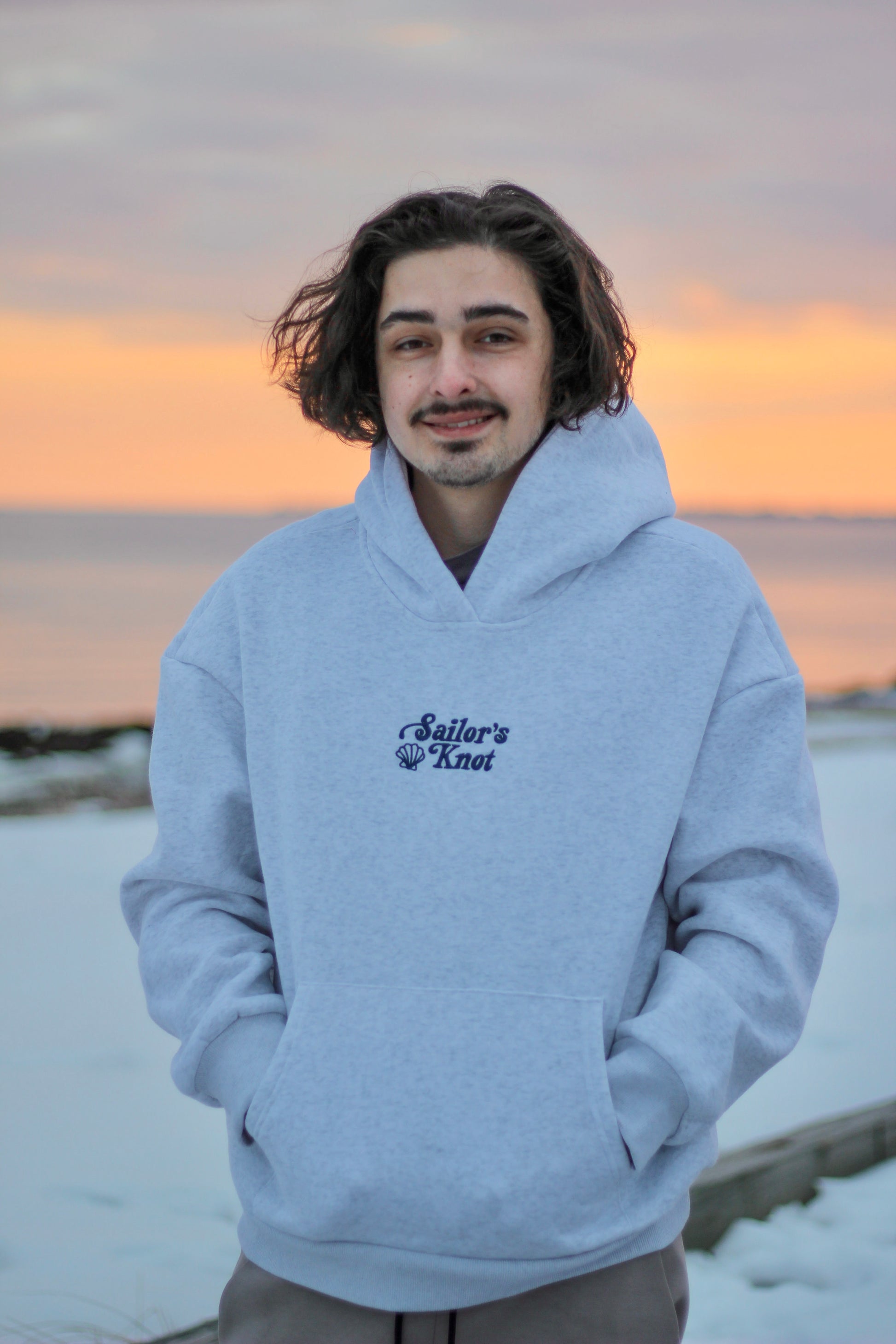 Seashell Scene Hoodie (Atlantic Mist Color)