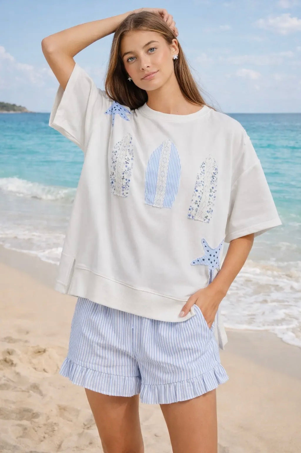 Surfboard Patchwork Tee