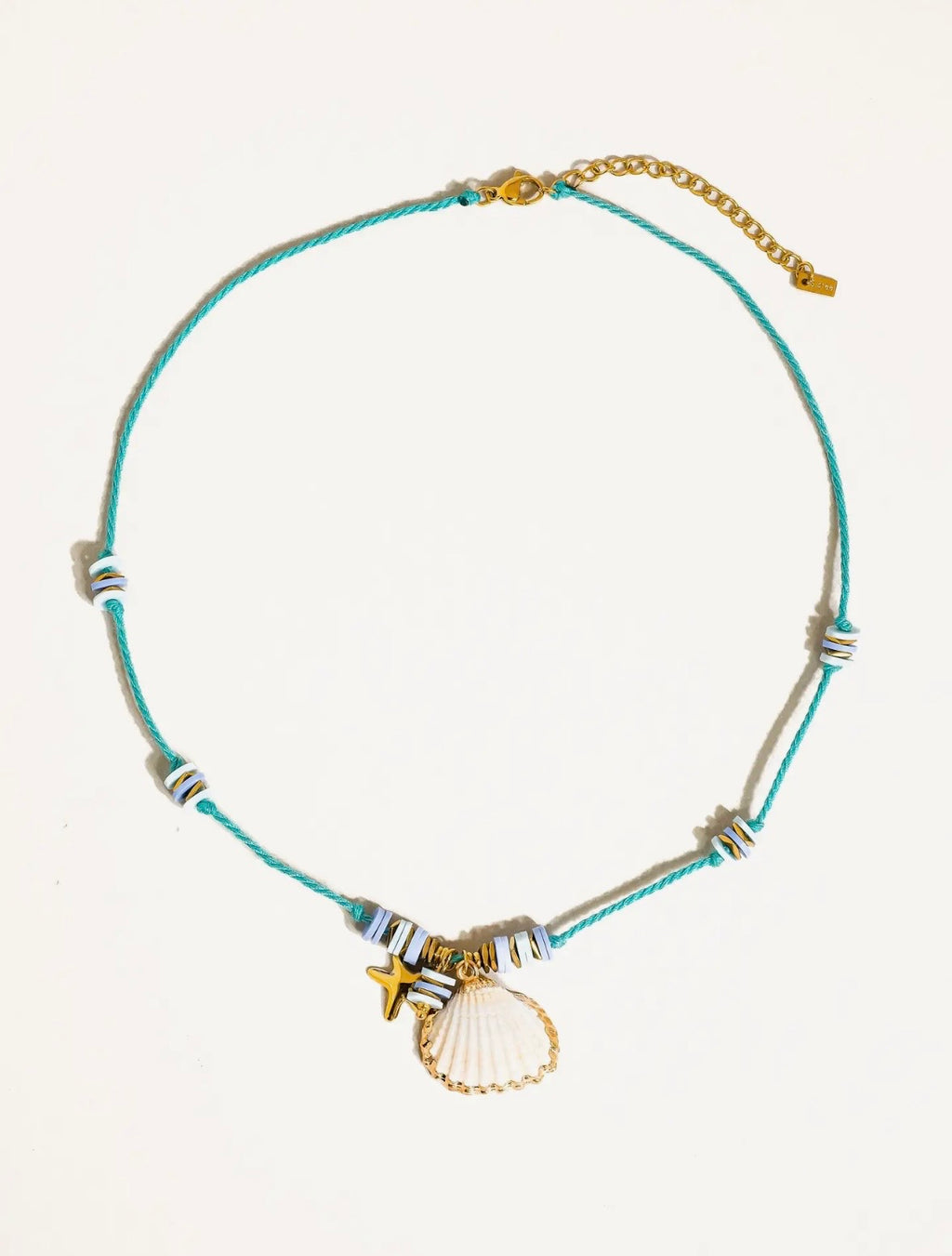 18k Gold plated Shell Rope Necklace