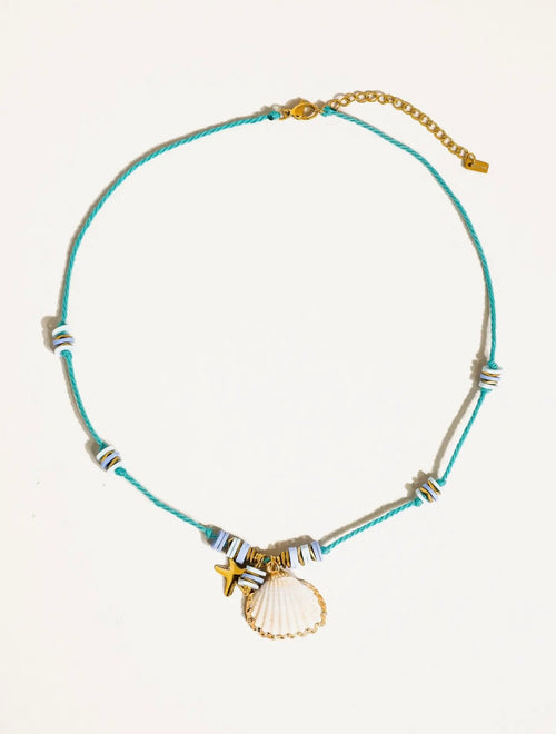 18k Gold plated Shell Rope Necklace